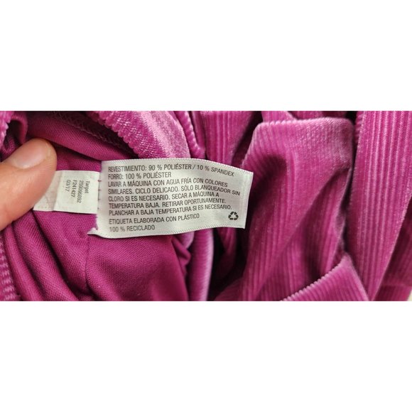 mossimo dress  v neck keyhole button back dusty mauve pink long sleeve sz XS - Picture 4 of 8